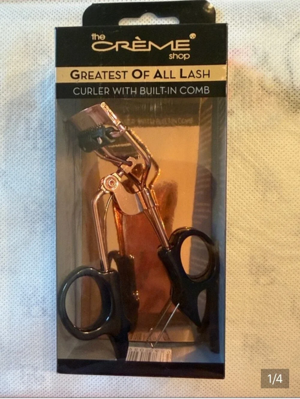The Crème Shop Greatest Of All Lash Curler — Rose Gold with Black Handles